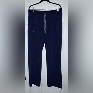Figs  Navy Drawstring scrub pants women size large - tall